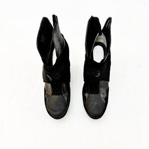Y3 Yohji Yamamoto x Adidas High Top Black Wedge Sneaker Heels Size 5
